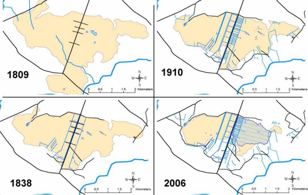 Bog Boundary Map over 200 Years