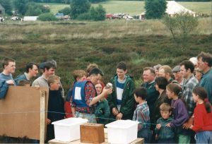 Ecologist explaining story of raised bogs