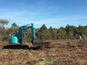 Tractor performing restoration works