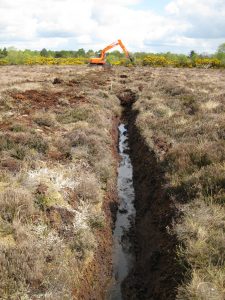 Drains being blocked at Girley Bog