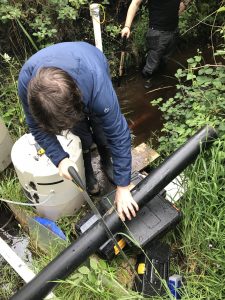 Shane Regan installing Static Tube for EXO2 Sensor