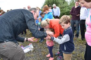 Ronan Casey Handing out Samples